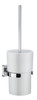 Toilet Brush Wallmount - Porcelain in Polished Chrome/White Porcelain