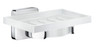 Holder with Porcelain Soap Dish in Polished Chrome