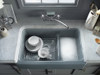 Whitehaven K-6427-7 Self-Trimming Smart Divide 35-11/16in X 21-9/16in X 9-5/8in Under-Mount Large/Medium Double-Bowl Kitchen Sink with Tall Apron in Black Black