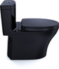 1.0 and 0.8 GPF Dual Flush One-Piece Elongated Chair Height Toilet in Ebony