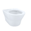 Dual Flush Wall Mounted Elongated D-Shaped Toilet in Cotton