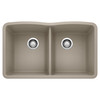 19.25-In X 32-In Double-Basin Granite Undermount Residential Kitchen Sink in Truffle