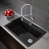 22-In X 33.5-In Single-Basin Granite Drop-In Or Undermount 1-Hole Residential Kitchen Sink in Anthracite