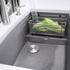 19.5-In X 32-In Single-Basin Granite Undermount Residential Kitchen Sink in Metallic Grey