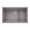 18.125-In X 28.75-In Single-Basin Granite Undermount Residential Kitchen Sink in Metallic Gray