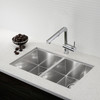 18-In X 32-In Double-Basin Stainless Steel Undermount Residential Kitchen Sink in Satin