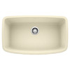 19-In X 32-In Single-Basin Granite Undermount Residential Kitchen Sink in Biscuit