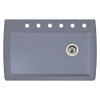 22-In X 33.5-In Single-Basin Granite Drop-In Or Undermount 6-Hole Residential Kitchen Sink in Metallic Gray