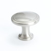 Knob W/Ring 1-1/8" in Brushed Nickel