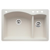 Blanco 440201-4 Diamond 22-In X 33-In Double-Basin Multi-Mount 4-Hole Kitchen Sink
