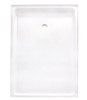 72-in x 48-in Rectangular Alcove AcrylX Shower Base with End Drain and Low EasyStep Threshold, in White