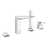 19787001 Allure Brilliant Four-Hole Bathtub Faucet with Handshower in StarLight Chrome