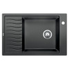 19.6875-In X 30.6875-In Single-Basin Granite Drop-In Or Undermount 1-Hole Residential Kitchen Sink With Drainboard in Anthracite