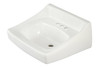 21-in Wall Mounted Bathroom Sink with 3 Faucet Holes Drilled and Overflow in Cotton