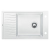19.6875-In X 30.6875-In Single-Basin Granite Drop-In Or Undermount 2-Hole Residential Kitchen Sink With Drainboard in White