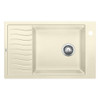 19.6875-In X 30.6875-In Single-Basin Granite Drop-In Or Undermount 1-Hole Residential Kitchen Sink With Drainboard in Biscuit