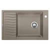 19.6875-In X 30.6875-In Single-Basin Granite Drop-In Or Undermount 1-Hole Residential Kitchen Sink With Drainboard in Truffle