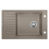 19.6875-In X 30.6875-In Single-Basin Granite Drop-In Or Undermount 2-Hole Residential Kitchen Sink With Drainboard in Truffle