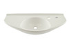 29-1/2-in Wall Mounted Bathroom Sink with Single Faucet Hole Drilled and SanaGloss Ceramic Glaze in Cotton