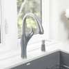 Kitchen Faucet With Pull-Down Spray 1.5 gpm in Metallic Gray/Stainless