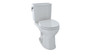 1.0 GPF Two-Piece Round Toilet with Single Flush and CeFiONtect Ceramic Glaze in Colonial White