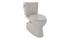 1.0 GPF Two-Piece Elongated Toilet with Single Flush in Bone