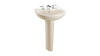 LPT241.4G#12 4-in Faucet Center Pedestal Lavatory with CeFiONtect Sedona Beige
