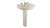 4" Faucet Center Pedestal Lavatory with CeFiONtect Sedona Beige