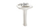 4" Faucet Center Pedestal Lavatory in Colonial White
