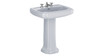 27-1/8" x 19-7/8" Single Hole Pedestal Lavatory in Cotton