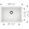 17.75-in x 23.5-in Granite 8.625-in Deep Kitchen Sink, in White