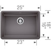 18-in x 25-in Granite 5.5-in Deep Kitchen Sink, in Cinder