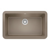 19-in x 30-in Granite 10-in Deep Kitchen Sink, in Truffle