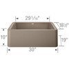 19-in x 30-in Granite 10-in Deep Kitchen Sink, in Truffle