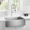 19-in x 32-in Stainless Steel 9-in Deep 18-Gauge Kitchen Sink, in Satin