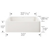 19-in x 33-in Granite 10-in Deep Kitchen Sink, in White