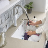 22-in x 25-in Granite 12-in Laundry Sink, in White
