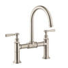 16511821 Bathroom Faucet Widespread Faucet with Lever Handles in Brushed Nickel