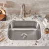 23.37" Single Basin Kitchen Sink for Undermount Installations with Drain in Stainless Steel