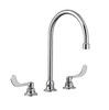1.5 GPM Widespread Bathroom Faucet with 8" Gooseneck Spout and Flexible Underbody in Polished Chrome