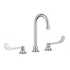 1.5 GPM Widespread Bathroom Faucet with 5" Gooseneck Spout and 6" Wrist Blade Handles in Polished Chrome