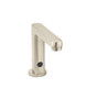1.5 GPM Deck Mount Electronic Bathroom Faucet with Touch-Free Sensor in Brushed Nickel