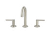 Widespread Faucet with SC Drain and Knob Handles in Brushed Nickel