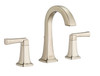 High-Arc Widespread Bathroom Faucet with SC Drain in Brushed Nickel