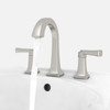 High-Arc Widespread Bathroom Faucet with SC Drain in Brushed Nickel