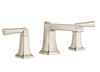Low-Arc Widespread Bathroom Faucet with SC Drain in Brushed Nickel
