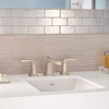 Low-Arc Widespread Bathroom Faucet with SC Drain in Brushed Nickel