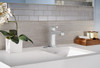Single Hole Bathroom Faucet with Speed Connect Technology Drain in Polished Chrome