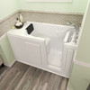 28-in. x 48-in. Walk-in Whirlpool Bathtub with Right-Hand Drain and Tub Faucet in White