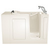2848.609.CRL 28-in. x 48-in. Walk-In Air Spa and Whirlpool Massage Bathtub with Right-Hand Drain and Tub Faucet in Linen